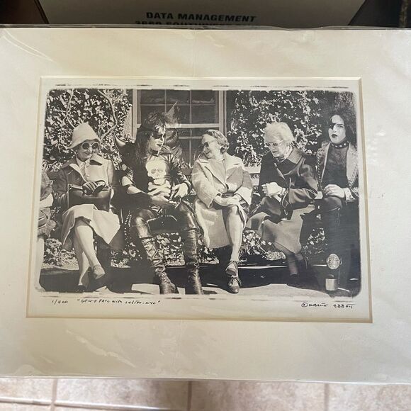 KISS ON Park Bench, Waring Abbott original print - Picture 1 of 7